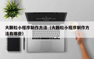 鄂州大颗粒小程序制作方法（大颗粒小程序制作方法有哪些）