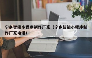 鄂州宁乡智能小程序制作厂家（宁乡智能小程序制作厂家电话）